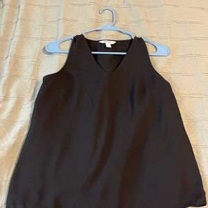 Nine West Black V-Neck Sleeveless Blouse
